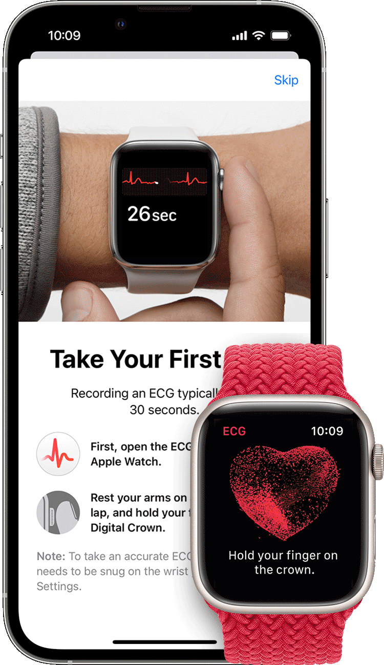 Take an ECG with the ECG app on Apple Watch